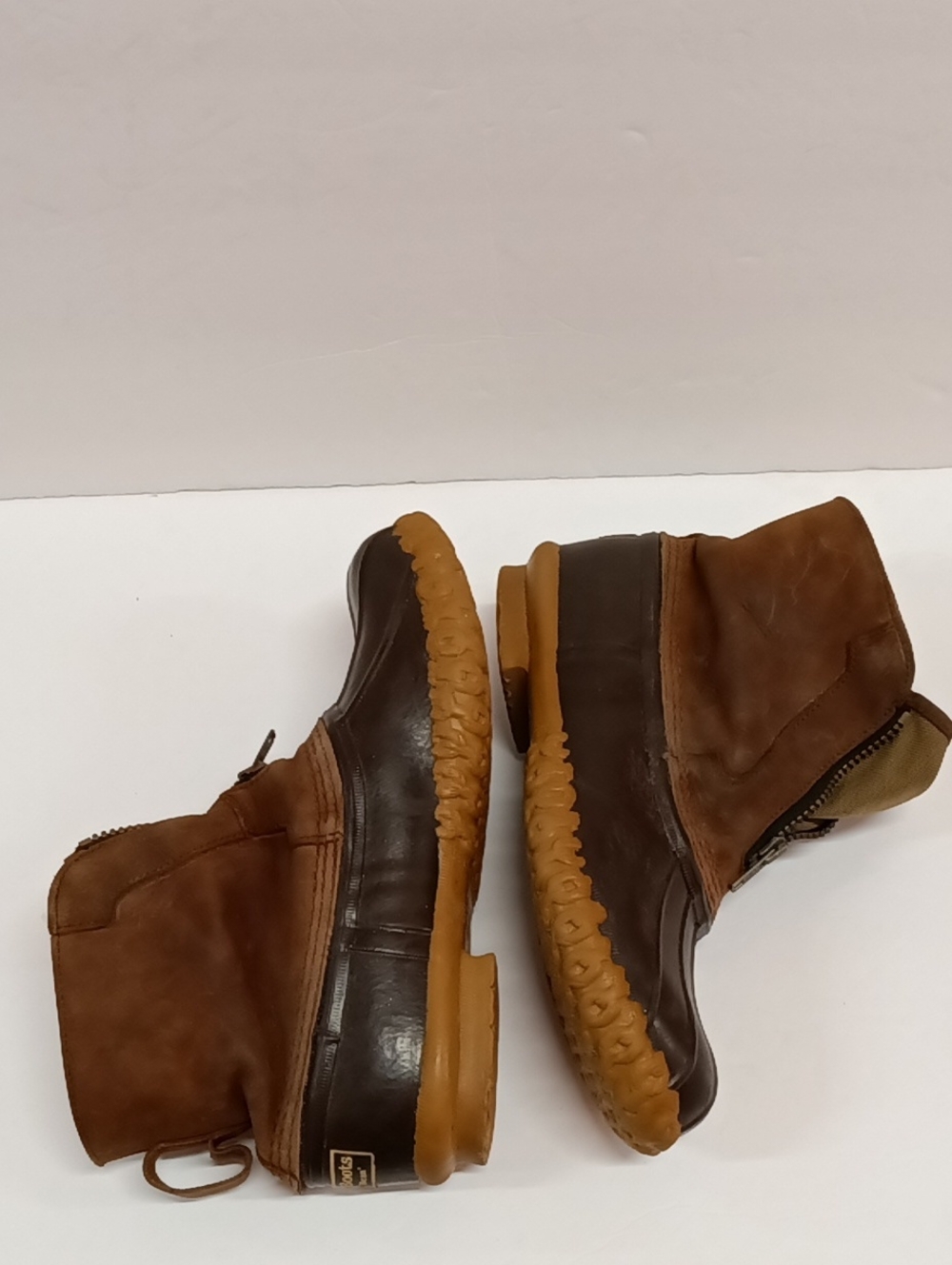 Vintage LL Bean Nubuck Shearling Lined  Boots